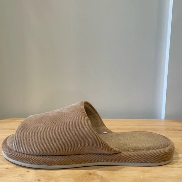 Beige Corduroy Slippers - Picture 4 of 12